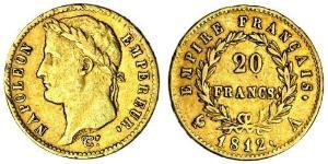 20 Franc First French Empire (1804-1814) Gold Napoleon (1769 - 1821)