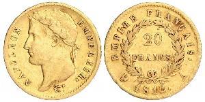 20 Franc First French Empire (1804-1814) Gold Napoleon (1769 - 1821)