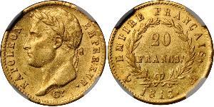 20 Franc First French Empire (1804-1814) Gold Napoleon (1769 - 1821)