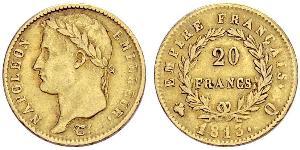 20 Franc First French Empire (1804-1814) Gold Napoleon (1769 - 1821)