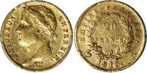 20 Franc First French Empire (1804-1814) Gold Napoleon (1769 - 1821)
