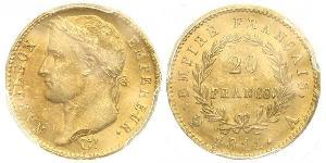 20 Franc First French Empire (1804-1814) Gold Napoleon (1769 - 1821)