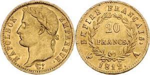 20 Franc First French Empire (1804-1814) Gold Napoleon (1769 - 1821)