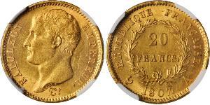 20 Franc First French Empire (1804-1814) Gold Napoleon (1769 - 1821)