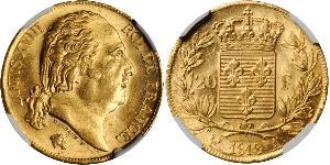 20 Franc Kingdom of France (1815-1830) Gold Ludwig XVIII (1755-1824)