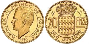 20 Franc Monaco Gold Rainier III. (Monaco)