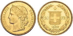 20 Franc Schweiz Gold 