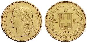 20 Franc Schweiz Gold 