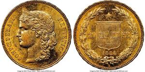 20 Franc Schweiz Gold 
