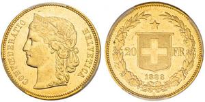 20 Franc Schweiz Gold 