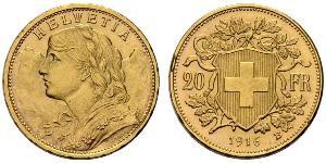 20 Franc Schweiz Gold 