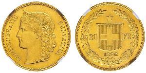 20 Franc Schweiz Gold 