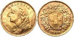 20 Franc Switzerland Gold 