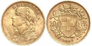 20 Franc Switzerland Gold 