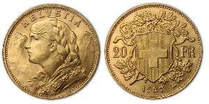 20 Franc Switzerland Gold 