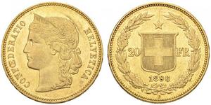 20 Franc Switzerland Gold 