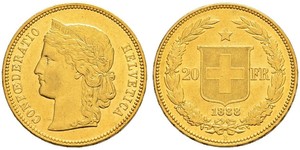 20 Franc Switzerland Gold 
