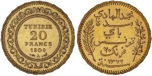 20 Franc Tunisia (1956 - ) Gold 