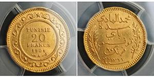 20 Franc Tunisia (1956 - ) Gold 