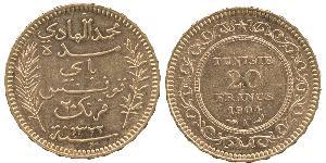 20 Franc Tunisia (1956 - ) Gold 