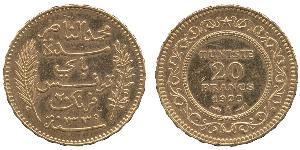 20 Franc Tunisia (1956 - ) Gold 
