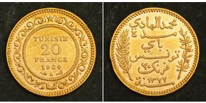 20 Franc Tunisia (1956 - ) Gold 