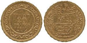 20 Franc Tunisia (1956 - ) Gold 
