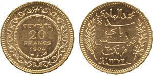 20 Franc Tunisia (1956 - ) Gold 