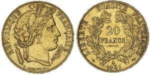20 Franc Zweite Französische Republik (1848-1852) Gold 