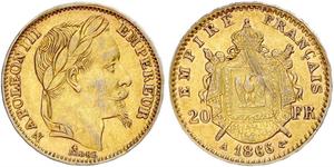 20 Franc Zweites Kaiserreich (1852-1870) Gold Napoleon III (1808-1873)
