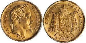 20 Franc Zweites Kaiserreich (1852-1870) Gold Napoleon III (1808-1873)