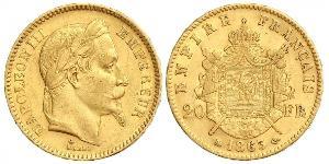 20 Franc Zweites Kaiserreich (1852-1870) Gold Napoleon III (1808-1873)
