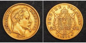 20 Franc Zweites Kaiserreich (1852-1870) Gold Napoleon III (1808-1873)