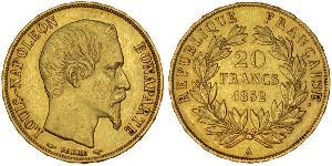 20 Franc Zweites Kaiserreich (1852-1870) Gold Napoleon III (1808-1873)