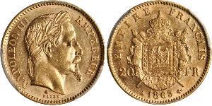 20 Franc Zweites Kaiserreich (1852-1870) Gold Napoleon III (1808-1873)
