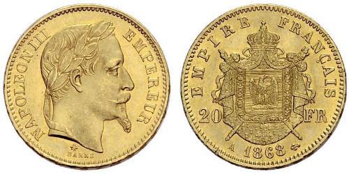20 Franc Zweites Kaiserreich (1852-1870) Gold Napoleon III (1808-1873)