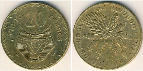 20 Franc Ruanda Messing 