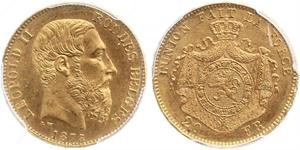 20 Franc Belgique Or Leopold II (1835 - 1909)