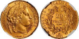 20 Franc Deuxième République (France) (1848-1852) Or 