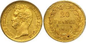 20 Franc Monarchie de Juillet (1830-1848) Or Louis-Philippe I (1773 -1850)