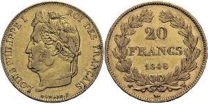 20 Franc Monarchie de Juillet (1830-1848) Or Louis-Philippe I (1773 -1850)