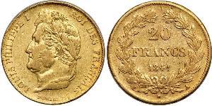 20 Franc Monarchie de Juillet (1830-1848) Or Louis-Philippe I (1773 -1850)