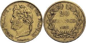 20 Franc Monarchie de Juillet (1830-1848) Or Louis-Philippe I (1773 -1850)