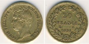 20 Franc Monarchie de Juillet (1830-1848) Or Louis-Philippe I (1773 -1850)