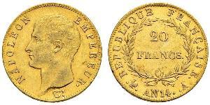 20 Franc Premier Empire (1804-1814) Or Napoléon Ier(1769 - 1821)