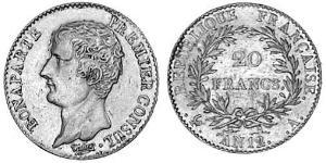 20 Franc Premier Empire (1804-1814) Or Napoléon Ier(1769 - 1821)