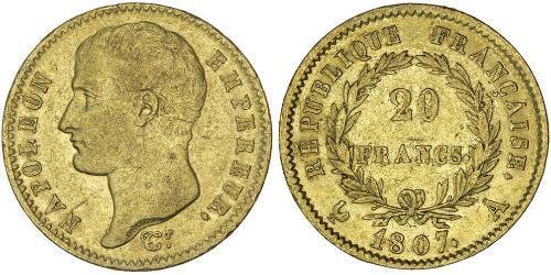 20 Franc Premier Empire (1804-1814) Or Napoléon Ier(1769 - 1821)