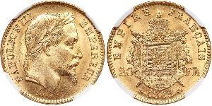 20 Franc Second Empire (1852-1870) Or Napoleon III (1808-1873)