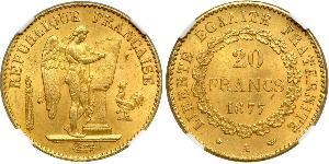 20 Franc Troisième République (1870-1940)  Or 