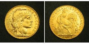 20 Franc Troisième République (1870-1940)  Or 